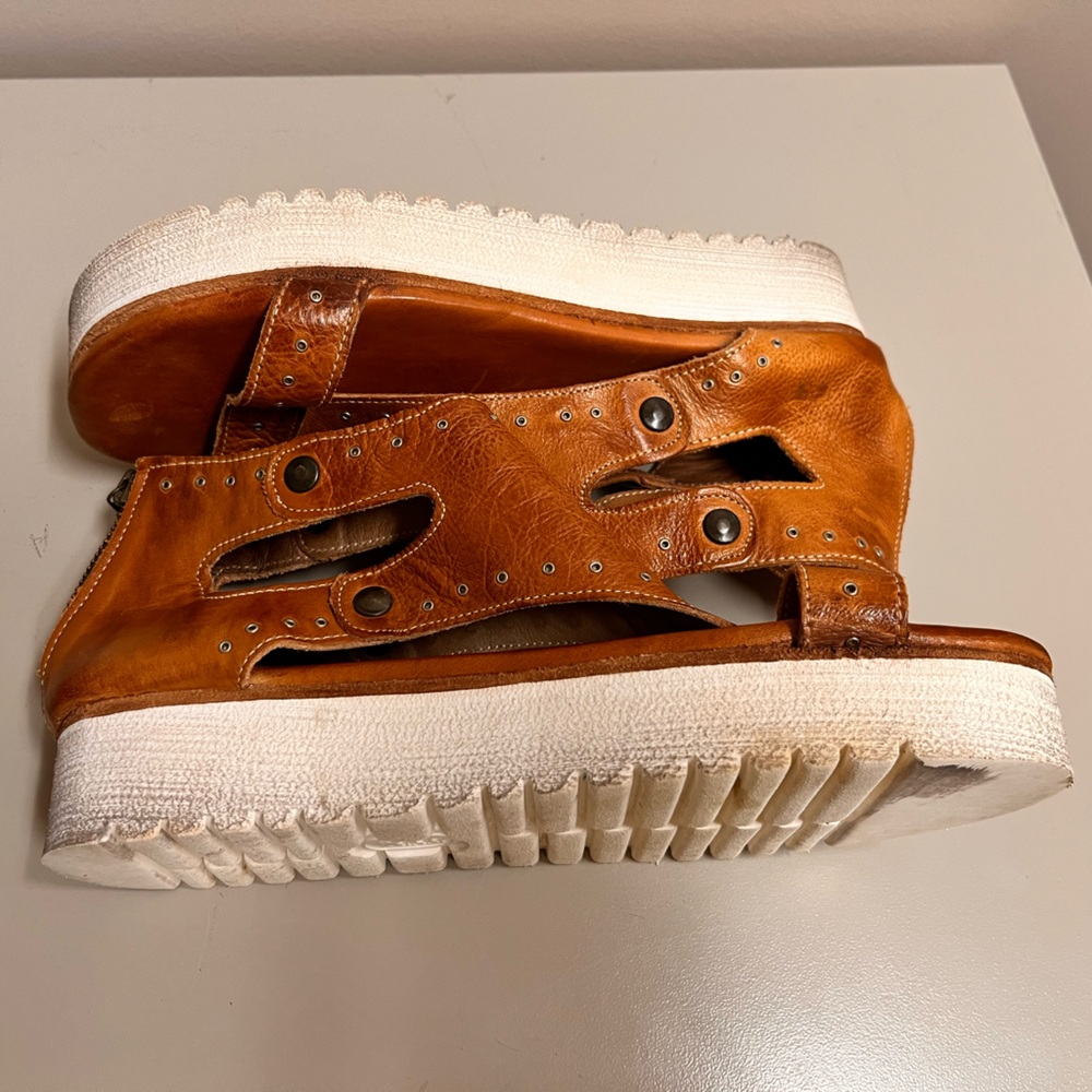 Bed Stu Soni Platform Leather Sandals Sz.9 - Picture 8 of 11